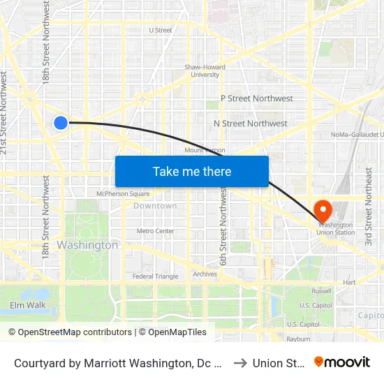 Courtyard by Marriott Washington, Dc Dupont Circle to Union Station map