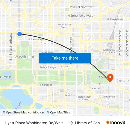 Hyatt Place Washington Dc/White House to Library of Congress map