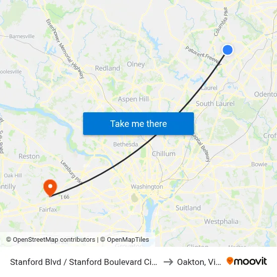 Stanford Blvd / Stanford Boulevard Cir (Westbound) to Oakton, Virginia map