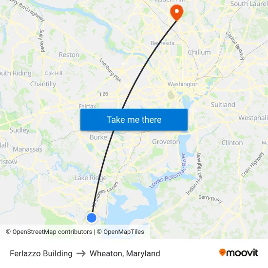 Ferlazzo Building to Wheaton, Maryland map