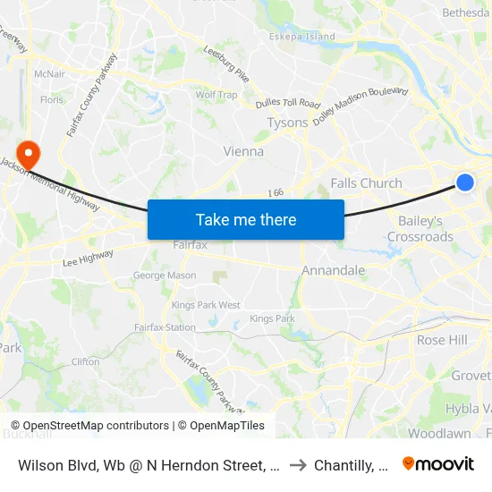 Wilson Blvd, Wb @ N Herndon Street, Ns to Chantilly, VA map