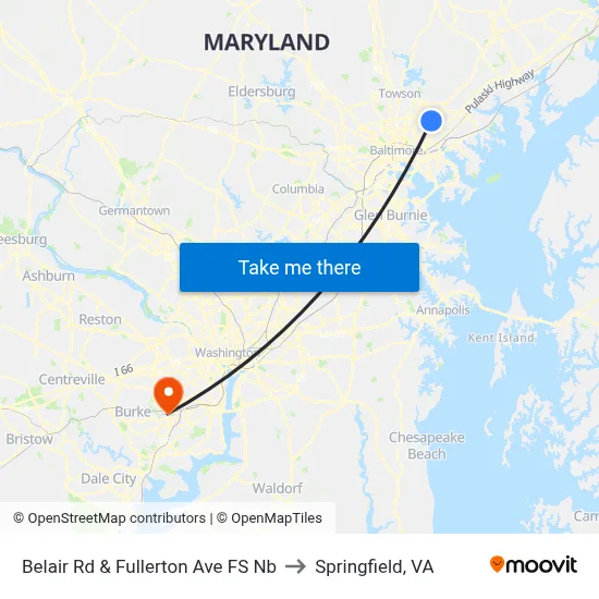 Belair Rd & Fullerton Ave FS Nb to Springfield, VA map