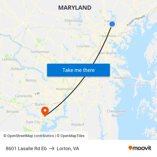 8601 Lasalle Rd Eb to Lorton, VA map