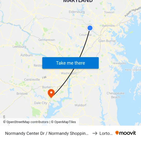 Normandy Center Dr / Normandy Shopping Center (Northbound) to Lorton, VA map