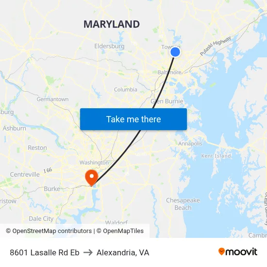 8601 Lasalle Rd Eb to Alexandria, VA map