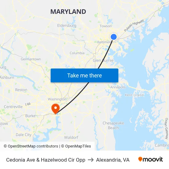 Cedonia Ave & Hazelwood Cir Opp to Alexandria, VA map