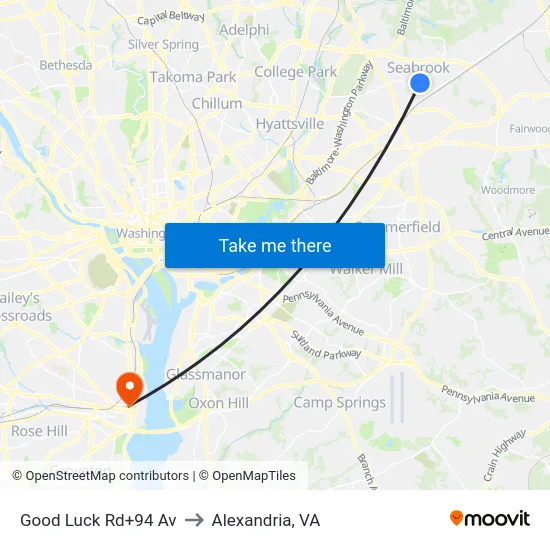 Good Luck Rd+94 Av to Alexandria, VA map