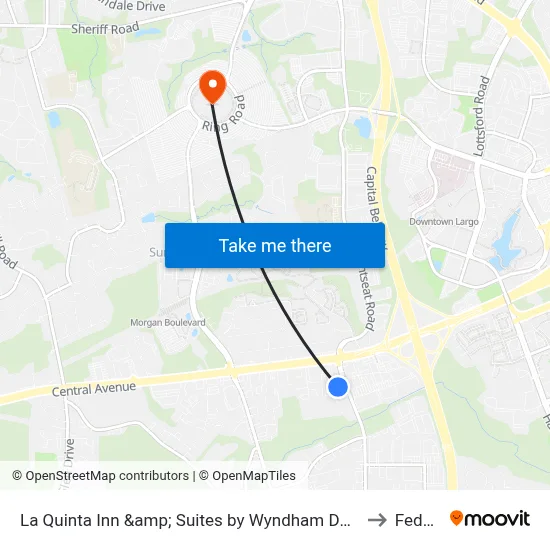 La Quinta Inn &amp; Suites by Wyndham DC Metro Capital Beltway, Capitol Heights to FedEx Field map