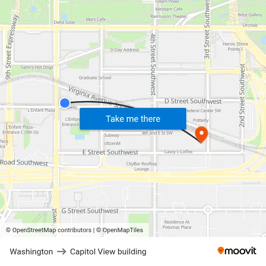 Washington to Capitol View building map