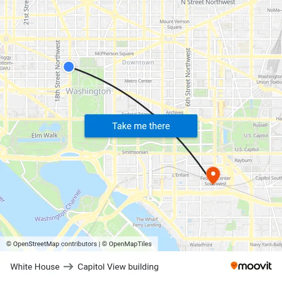 White House to Capitol View building map