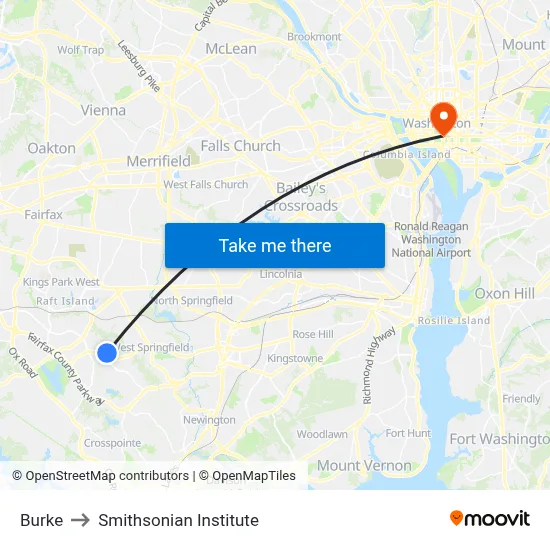 Burke to Smithsonian Institute map