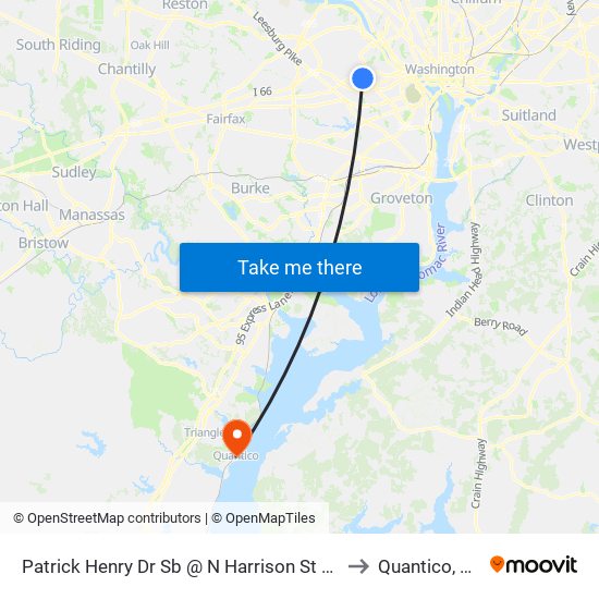 Patrick Henry Dr Sb @ N Harrison St Ns to Quantico, VA map