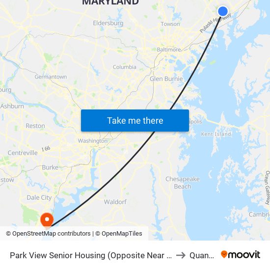 Park View Senior Housing  (Opposite Near Box Hill S Pwky & Merchant Blvd) to Quantico, VA map