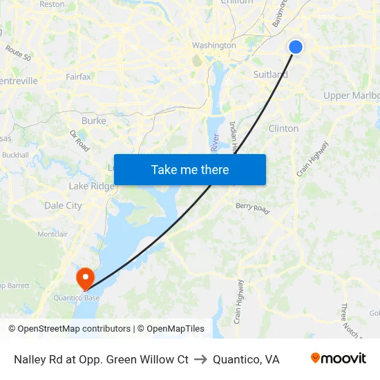 Nalley Rd at Opp. Green Willow Ct to Quantico, VA map