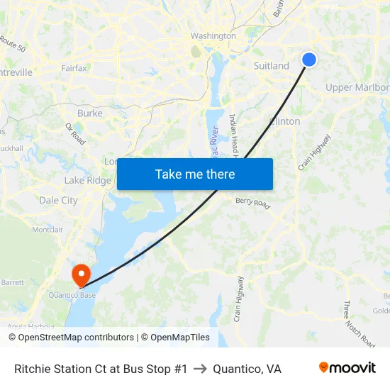Ritchie Station Ct at Bus Stop #1 to Quantico, VA map