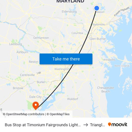 Bus Stop at Timonium Fairgrounds Light Rail Station Sb to Triangle, VA map