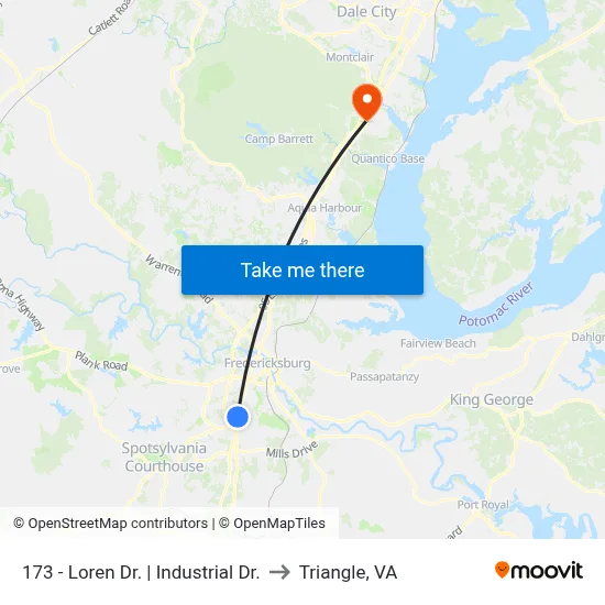 173 - Loren Dr. | Industrial Dr. to Triangle, VA map