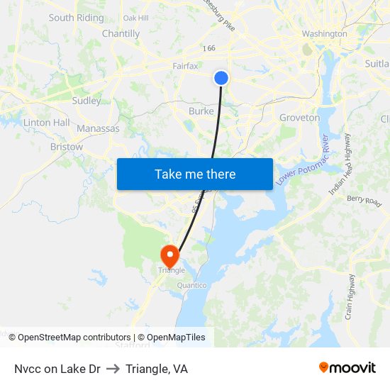 Nvcc on Lake Dr to Triangle, VA map