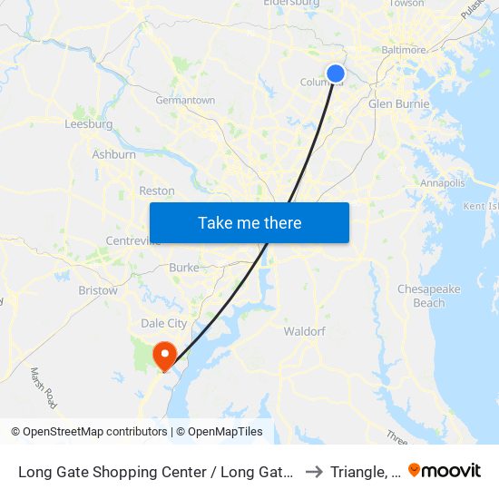 Long Gate Shopping Center / Long Gate Pkwy to Triangle, VA map