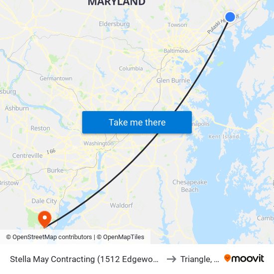 Stella May Contracting (1512 Edgewood Rd) to Triangle, VA map