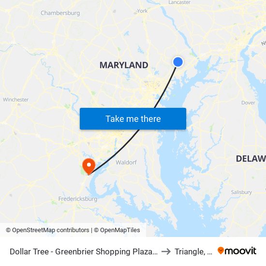 Dollar Tree - Greenbrier Shopping Plaza - Wb to Triangle, VA map