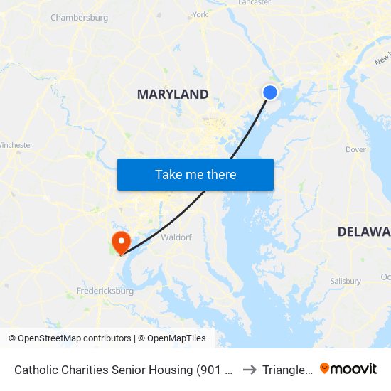 Catholic Charities Senior Housing (901 Barnett Ln) to Triangle, VA map