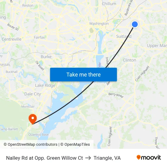 Nalley Rd at Opp. Green Willow Ct to Triangle, VA map