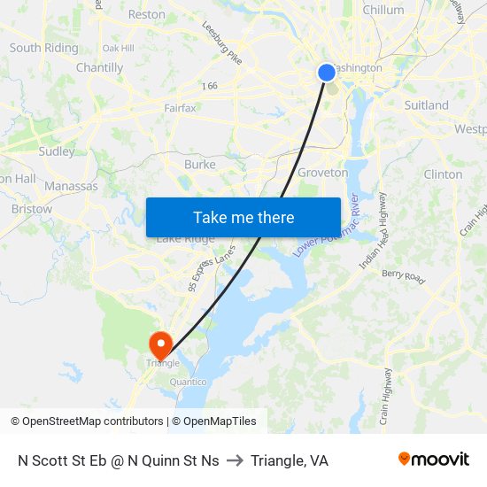 N Scott St Eb @ N Quinn St Ns to Triangle, VA map