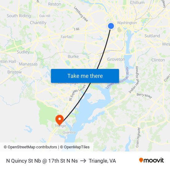 N Quincy St Nb @ 17th St N Ns to Triangle, VA map