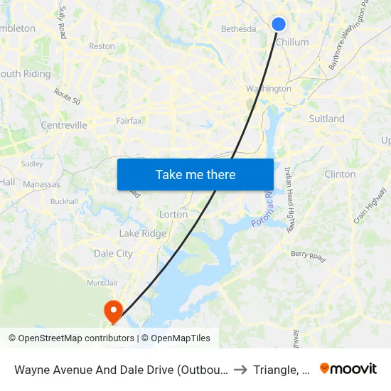 Wayne Avenue And Dale Drive (Outbound) to Triangle, VA map