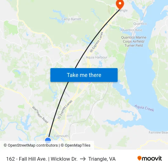 162 - Fall Hill Ave. | Wicklow Dr. to Triangle, VA map