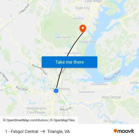 1 - Fxbgo! Central to Triangle, VA map