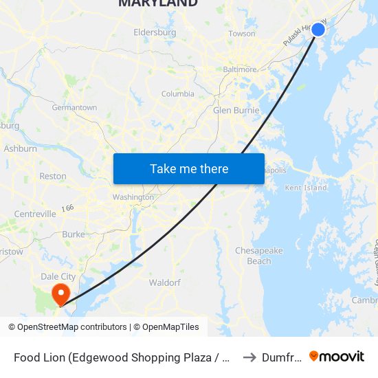 Food Lion (Edgewood Shopping Plaza / Hanson Rd & Edgewood Rd) to Dumfries, VA map