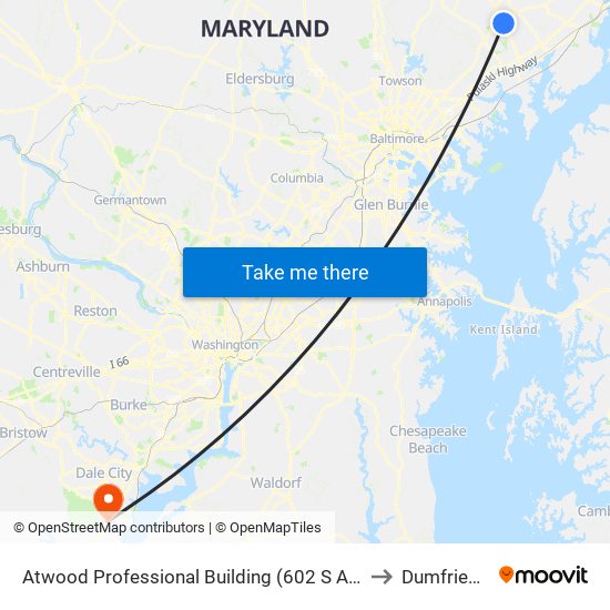Atwood Professional Building (602 S Atwood Rd) to Dumfries, VA map
