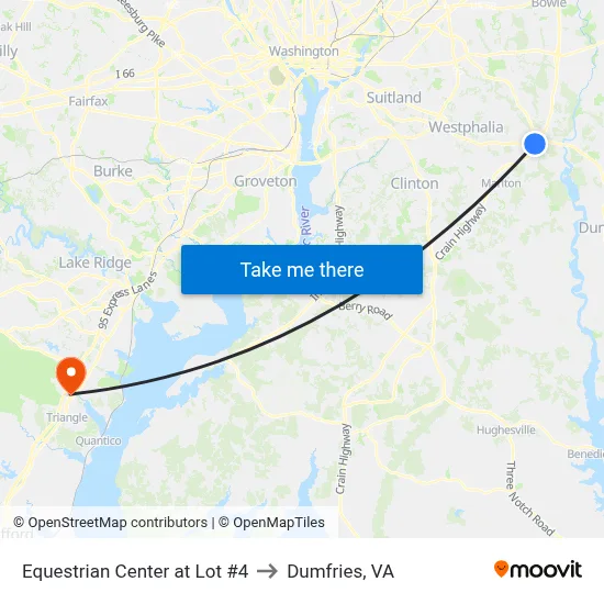 Equestrian Center at Lot #4 to Dumfries, VA map