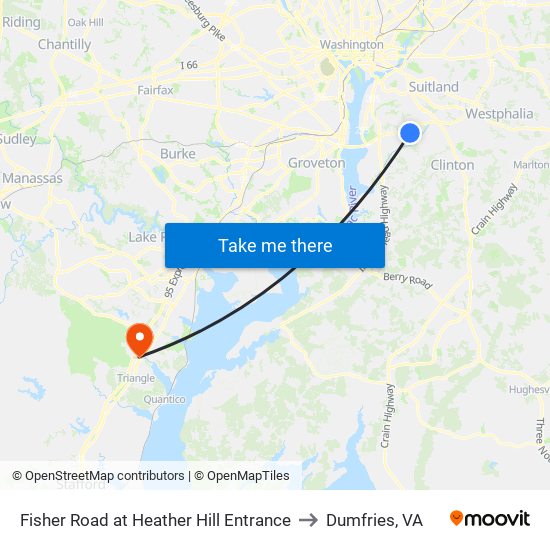 Fisher Road at Heather Hill Entrance to Dumfries, VA map