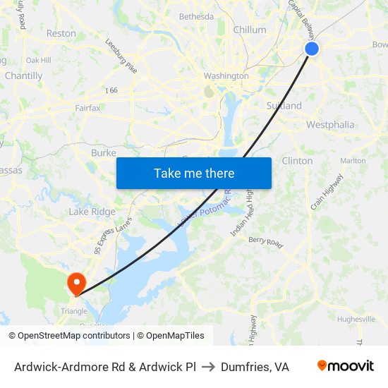 Ardwick-Ardmore Rd & Ardwick Pl to Dumfries, VA map