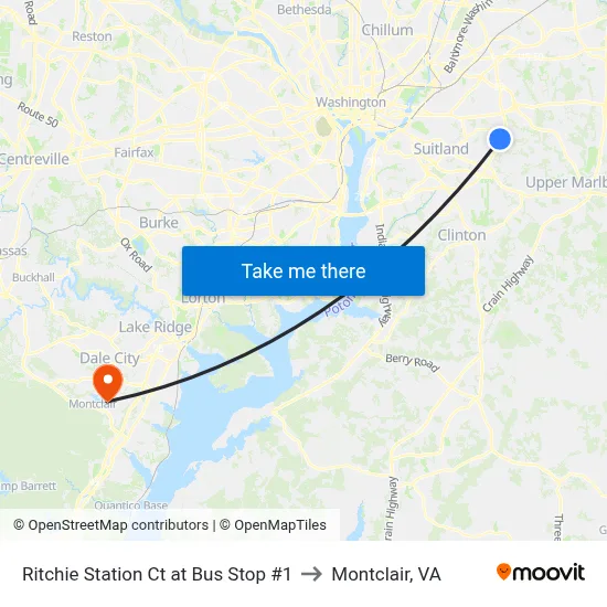 Ritchie Station Ct at Bus Stop #1 to Montclair, VA map