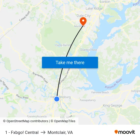 1 - Fxbgo! Central to Montclair, VA map