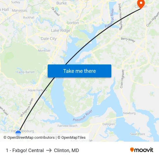1 - Fxbgo! Central to Clinton, MD map