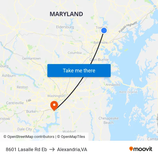 8601 Lasalle Rd Eb to Alexandria,VA map