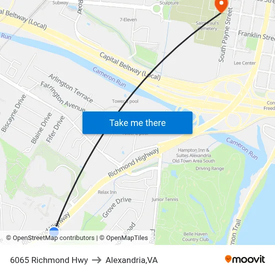 6065 Richmond Hwy to Alexandria,VA map