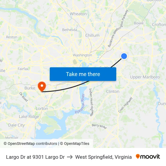 Largo Dr at 9301 Largo Dr to West Springfield, Virginia map
