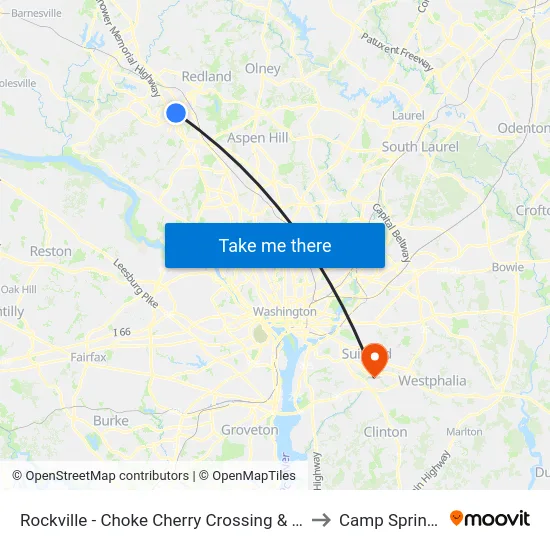 Rockville - Choke Cherry Crossing & Choke Cherry Rd to Camp Springs , MD map