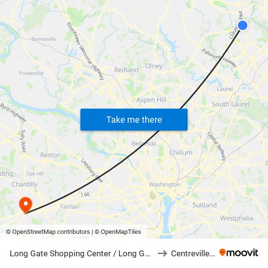 Long Gate Shopping Center / Long Gate Pkwy to Centreville, VA map