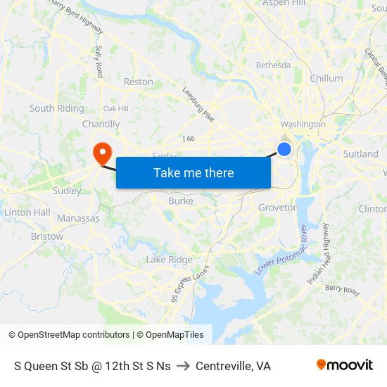 S Queen St Sb @ 12th St S Ns to Centreville, VA map