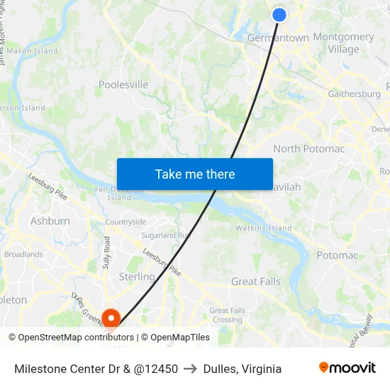 Milestone Center Dr & @12450 to Dulles, Virginia map