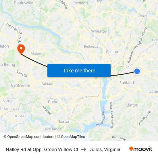 Nalley Rd at Opp. Green Willow Ct to Dulles, Virginia map