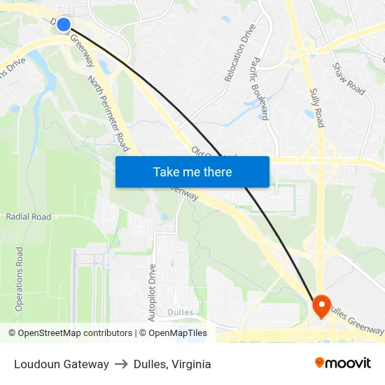 Loudoun Gateway to Dulles, Virginia map