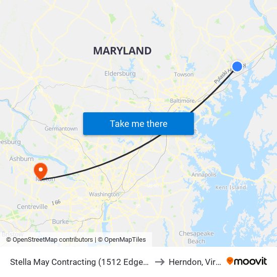 Stella May Contracting (1512 Edgewood Rd) to Herndon, Virginia map